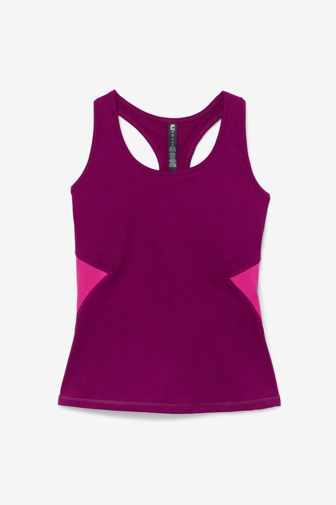 Fila Uplift Open Racerback Tank Top Purple - Womens - 29307VMTY